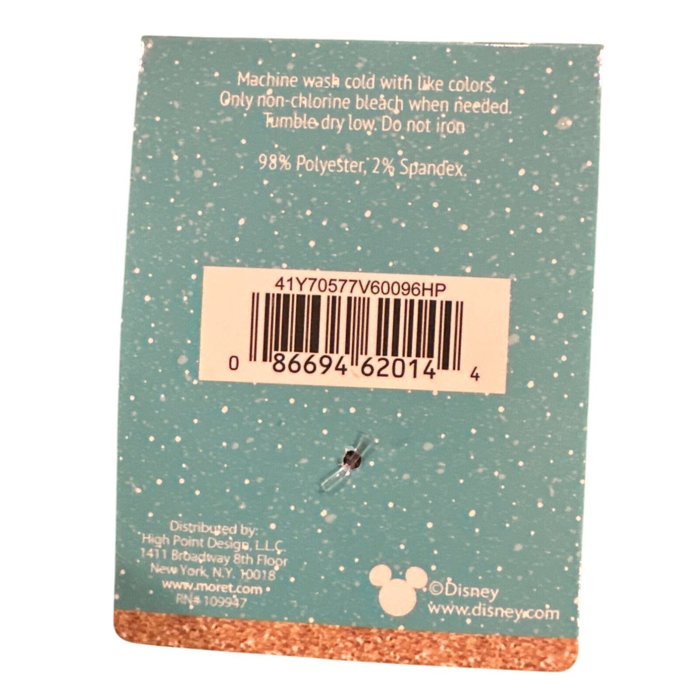 Disney Holiday Mickey Mouse Gray Crew Socks Women 6.5-12 Holly Print + Gift Tag