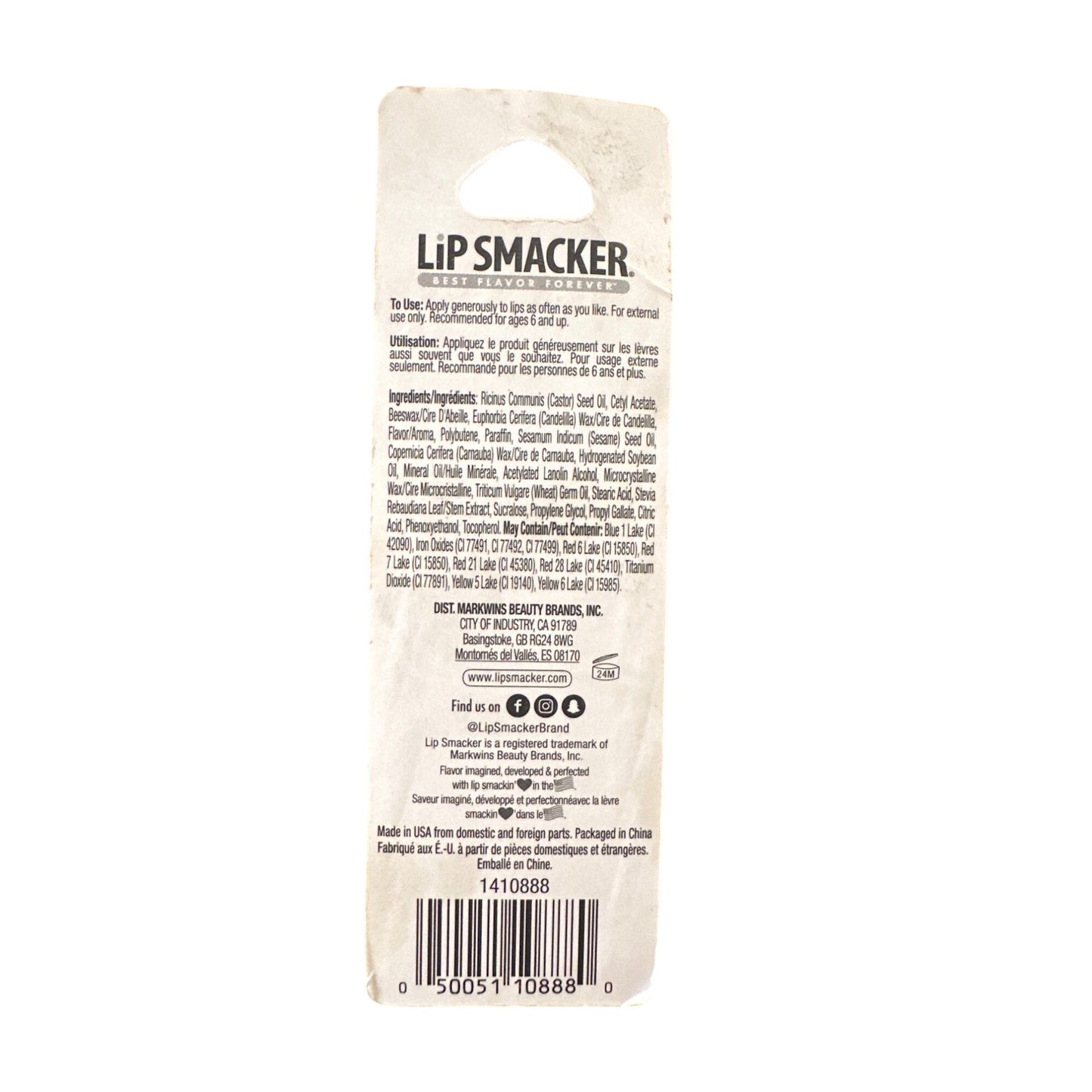 Lip Smacker MARSHMALLOW POP Flavored Collectible Lip Balm Blue Pink White Red