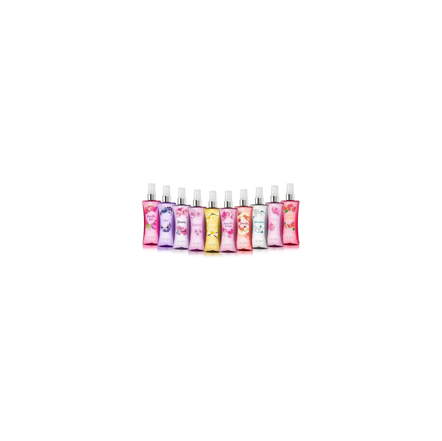 1 x 3.2 fl oz Body Fantasies Pink Vanilla Kiss Fantasy Body Spray