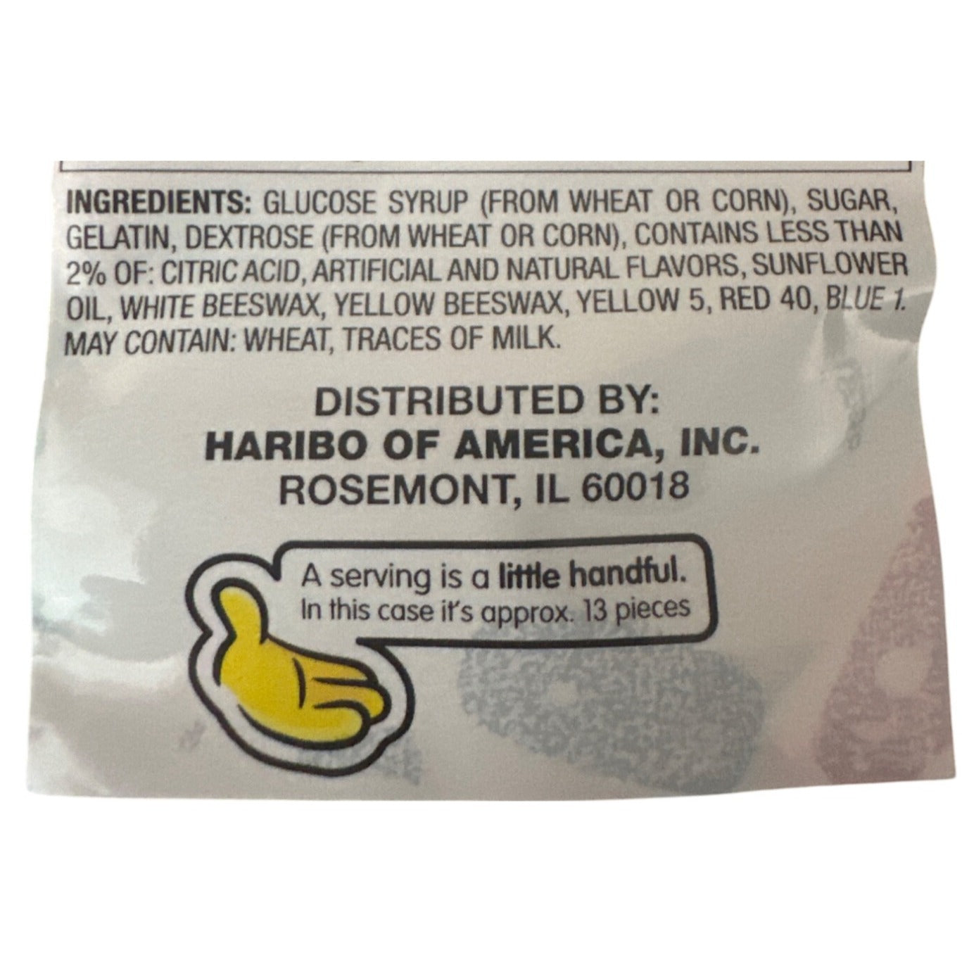 Haribo Goldbears Wild Berry Gummi Candy Share Size 4 oz Bag Fruity Gummies