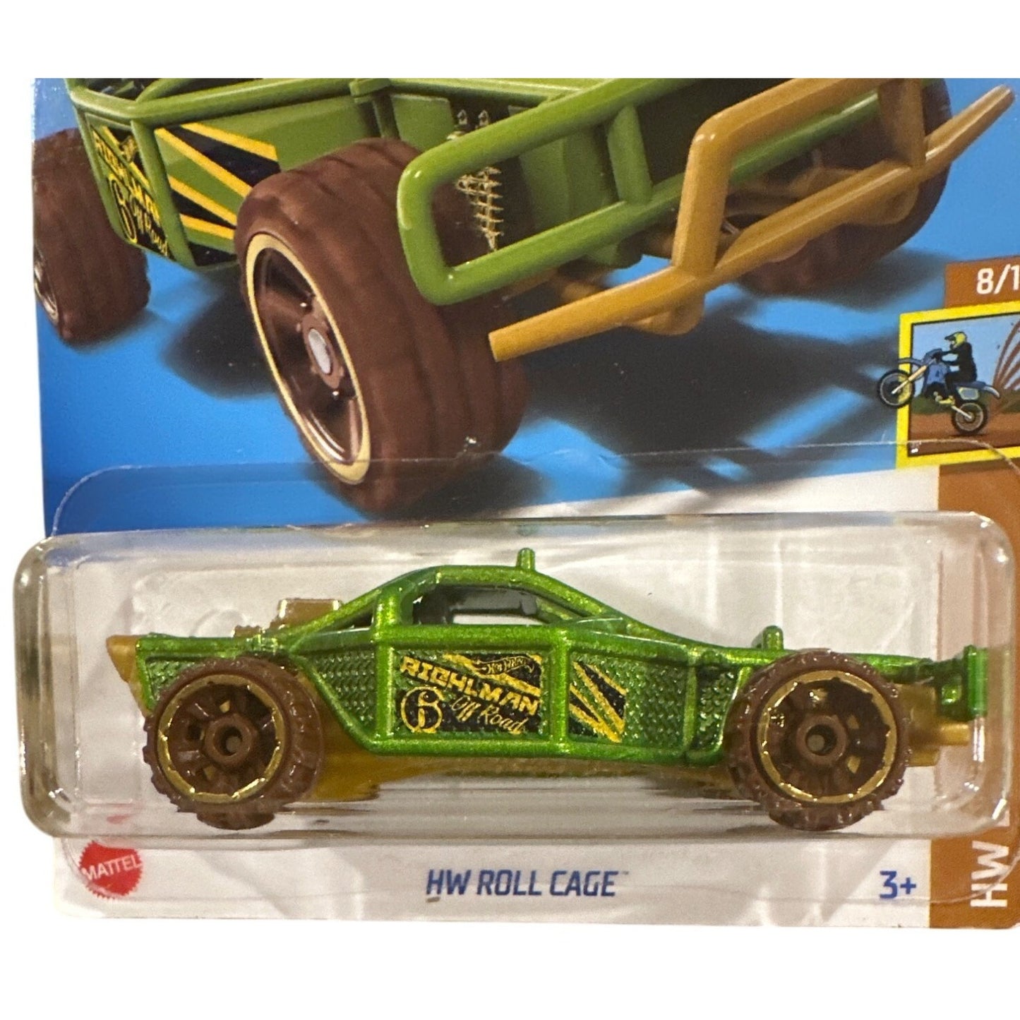 233/250 Hot Wheels Die-Cast Car Green HW Roll Cage 8/10 HW Dirt