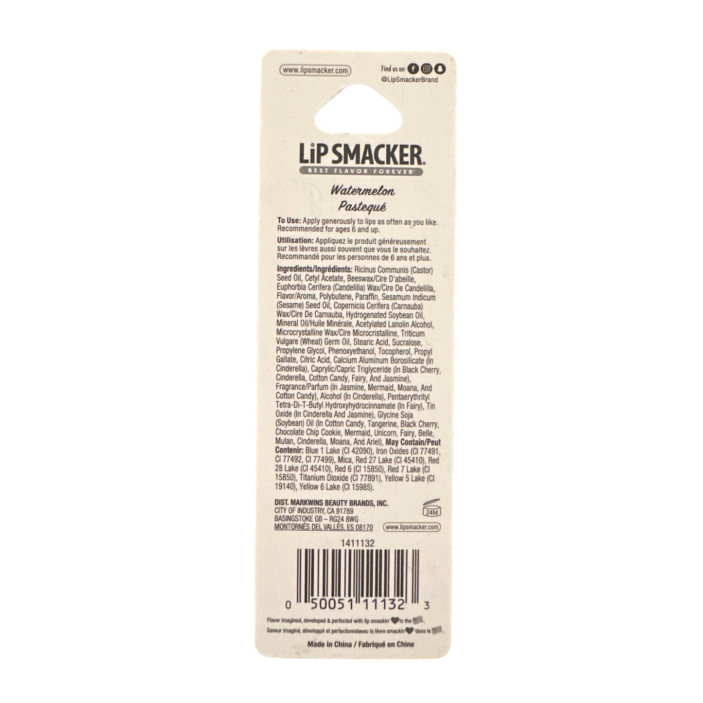 Lip Smacker WATERMELON Flavored Collectible Lip Balm Green Red Discontinued