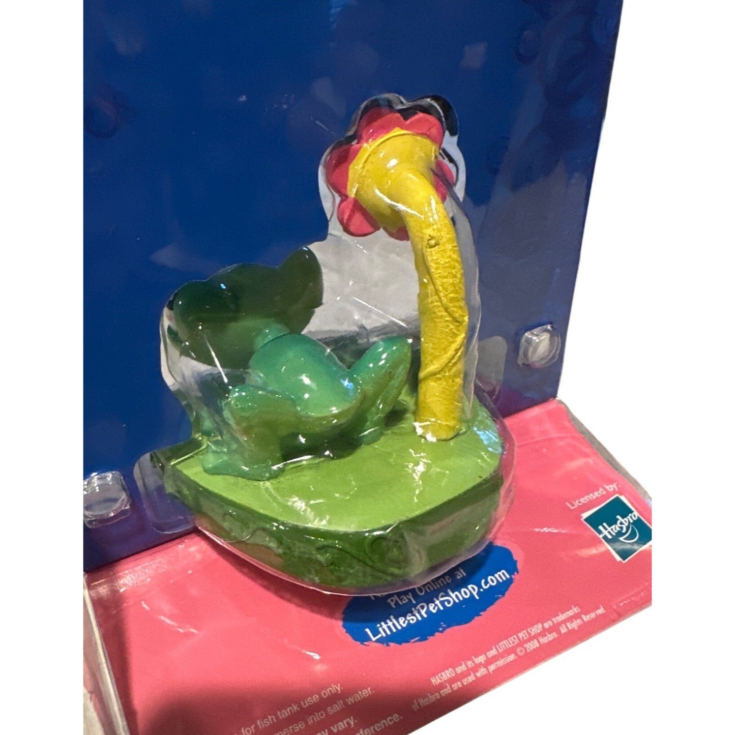 Littlest Pet Shop My First Pets Aquarium Figures Frog & Flower Discontinued 2008