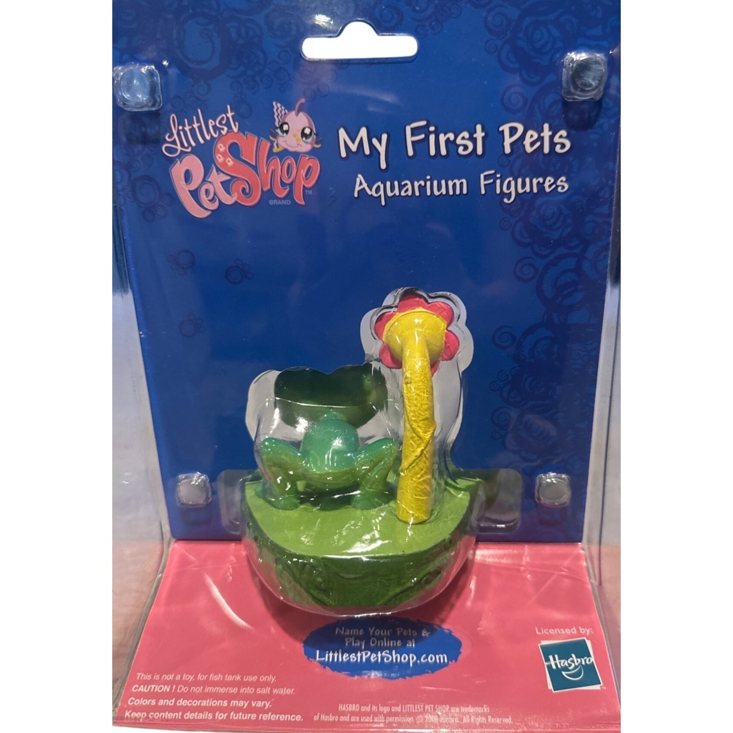 Littlest Pet Shop My First Pets Aquarium Figures Frog & Flower Discontinued 2008