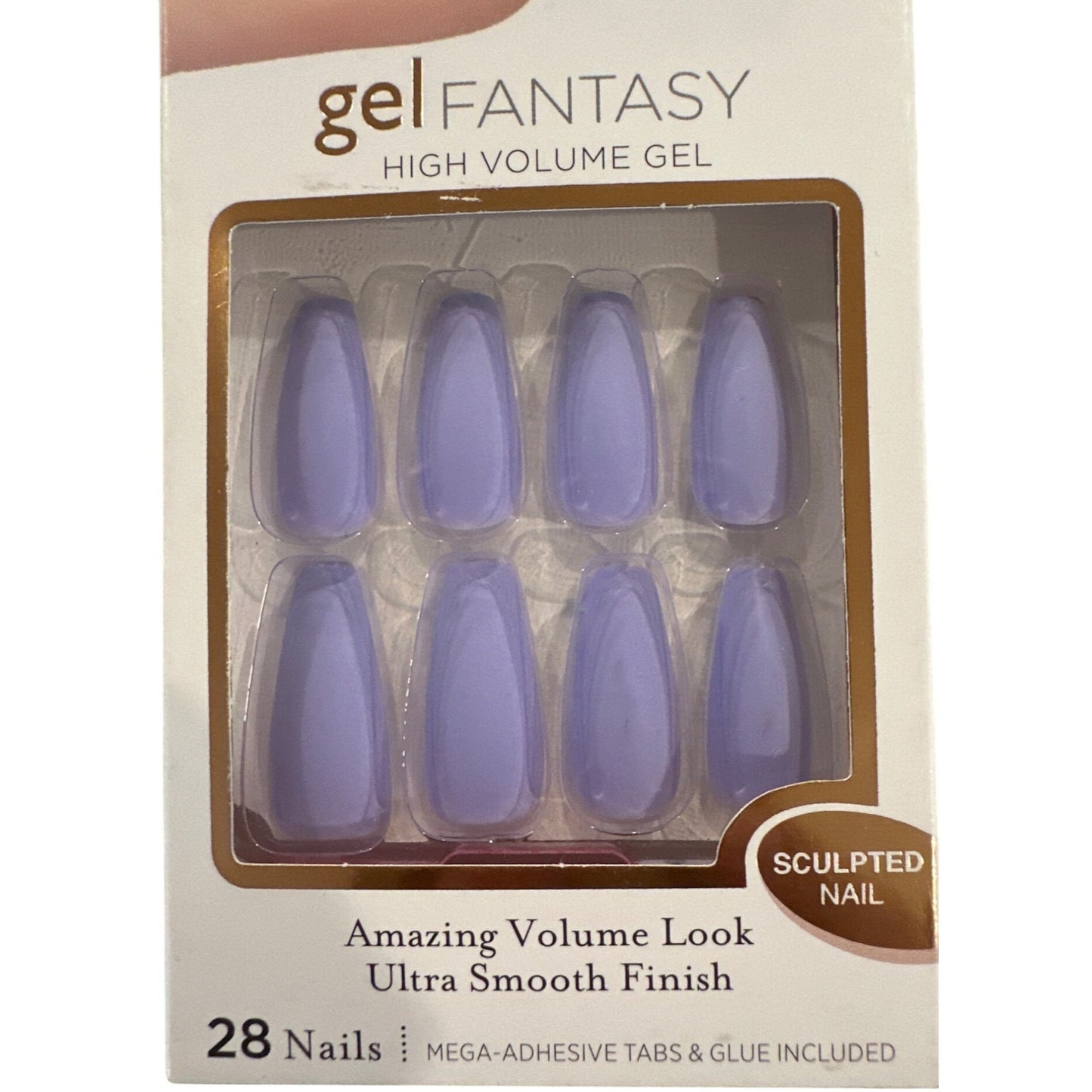 Kiss GEL FANTASY 28 Nails Long Ballerina Matte Lavender/Purple Smooth+Sculpted