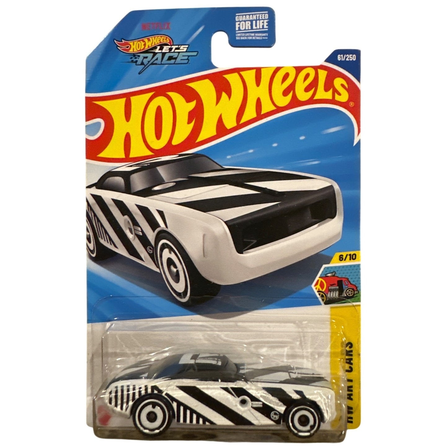 61/250 Hot Wheels Die-Cast Car Hi-Roller II 6/10 HW Art Cars Black White