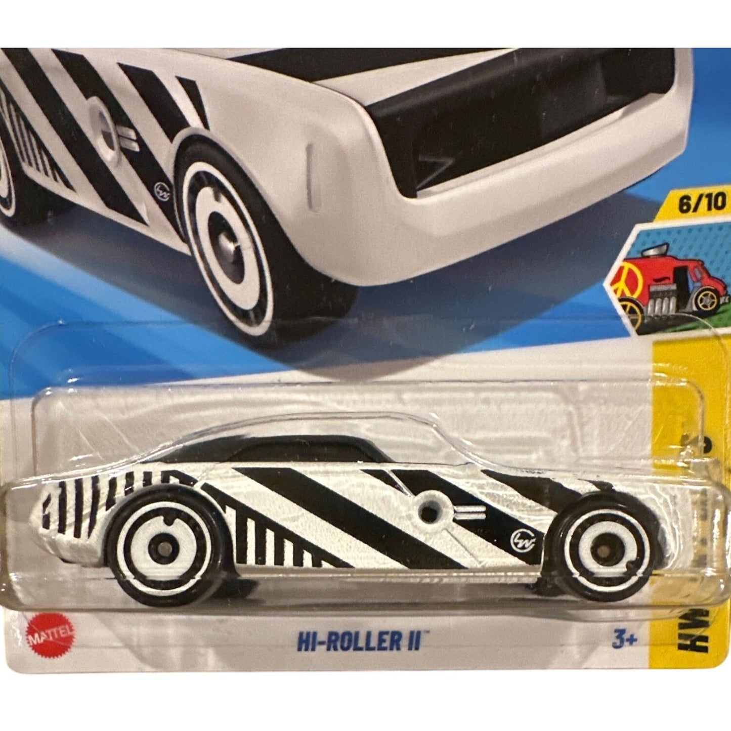61/250 Hot Wheels Die-Cast Car Hi-Roller II 6/10 HW Art Cars Black White