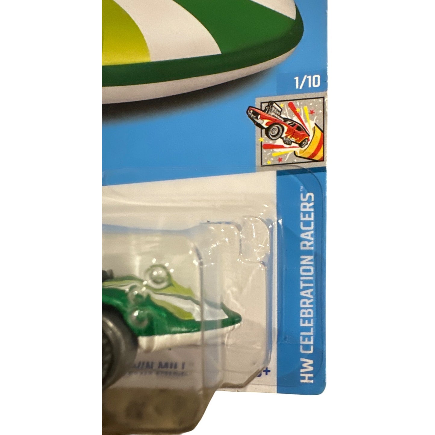 27/250 Hot Wheels Green HW Braille Racer Twin Mill 1/10 HW Celebration Racers