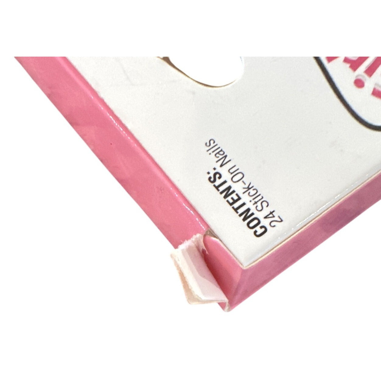 Little Fingr's GIRLIE NAILS #31004 24 Stick-on Nails FLOWERS Pink+Lavend Dam.Box