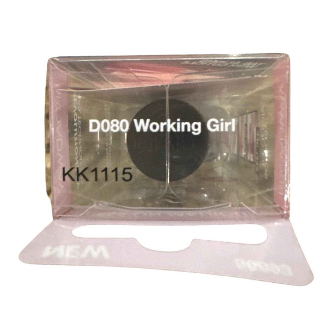 IMPRESS Kiss Press-On 24 Nails WORKING GIRL Short Square Silver+Black Crackle