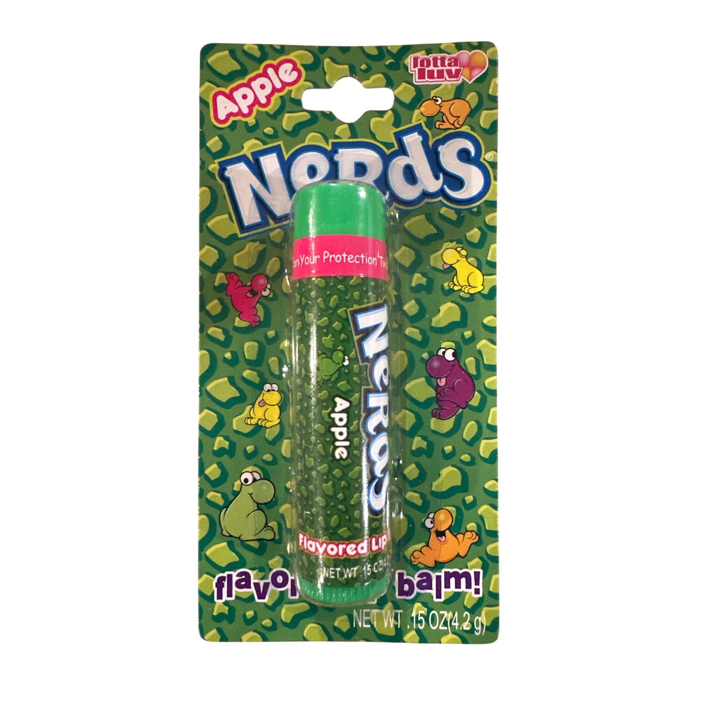 Lotta Luv NERDS Candy APPLE Flavored Lip Balm Rare Discontinued Collectible