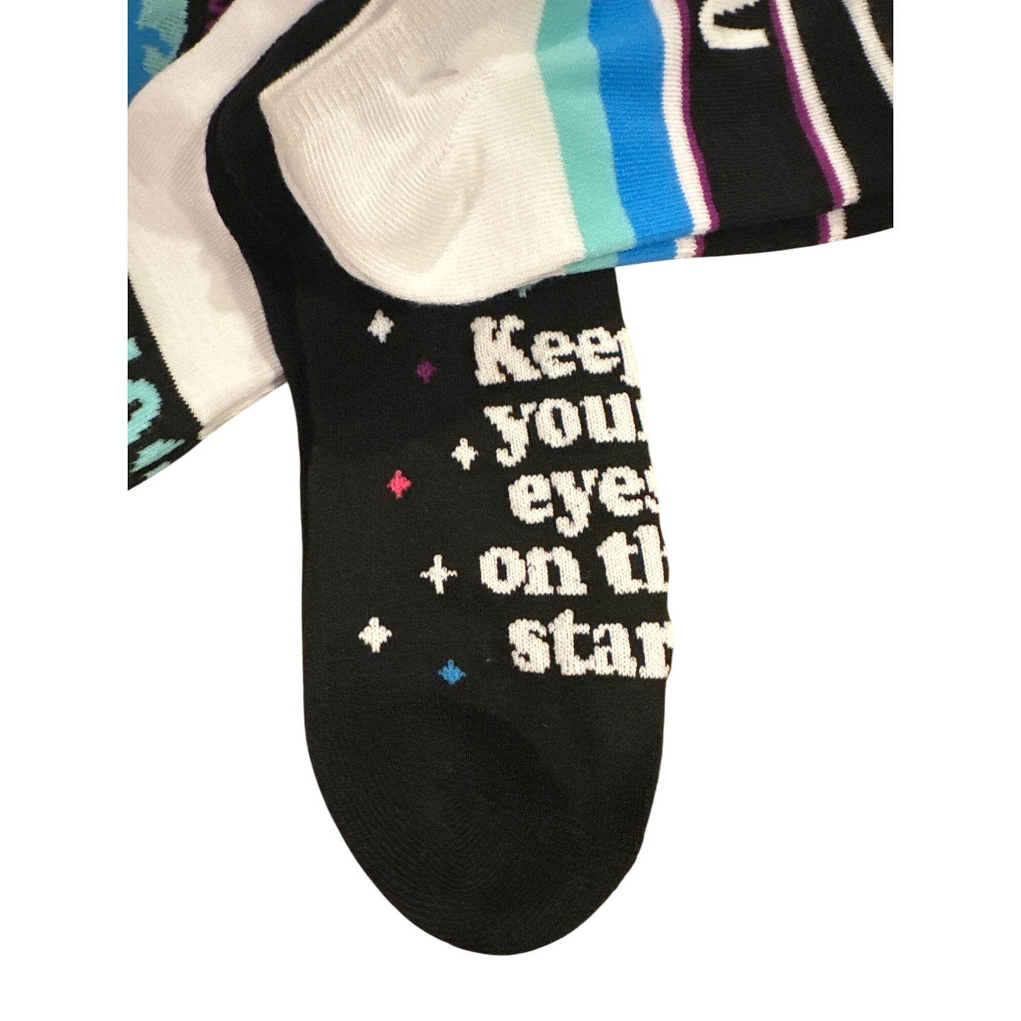 NASA-Themed Women's No-Show Ankle Socks 5pc Sz 4-10 Space-Inspired Mixed Colors