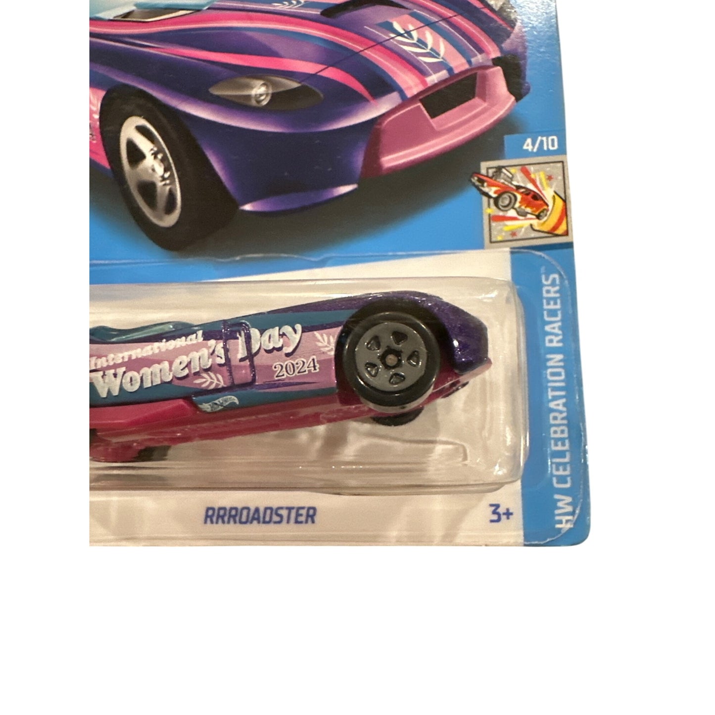 76/250 Hot Wheels Die-Cast Car Rrroadster 4/10 HW Celebration Racers Purple Pink