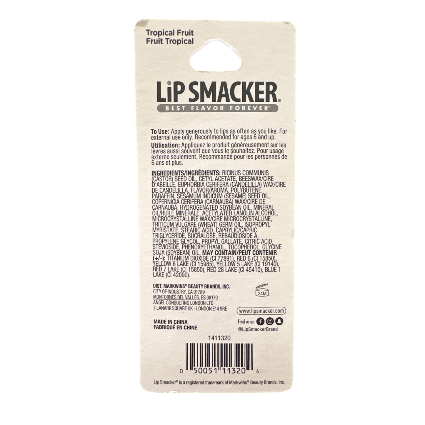 Lip Smacker TROPICAL FRUIT Flavored Collectible Lip Balm Pink Blue Discontinued