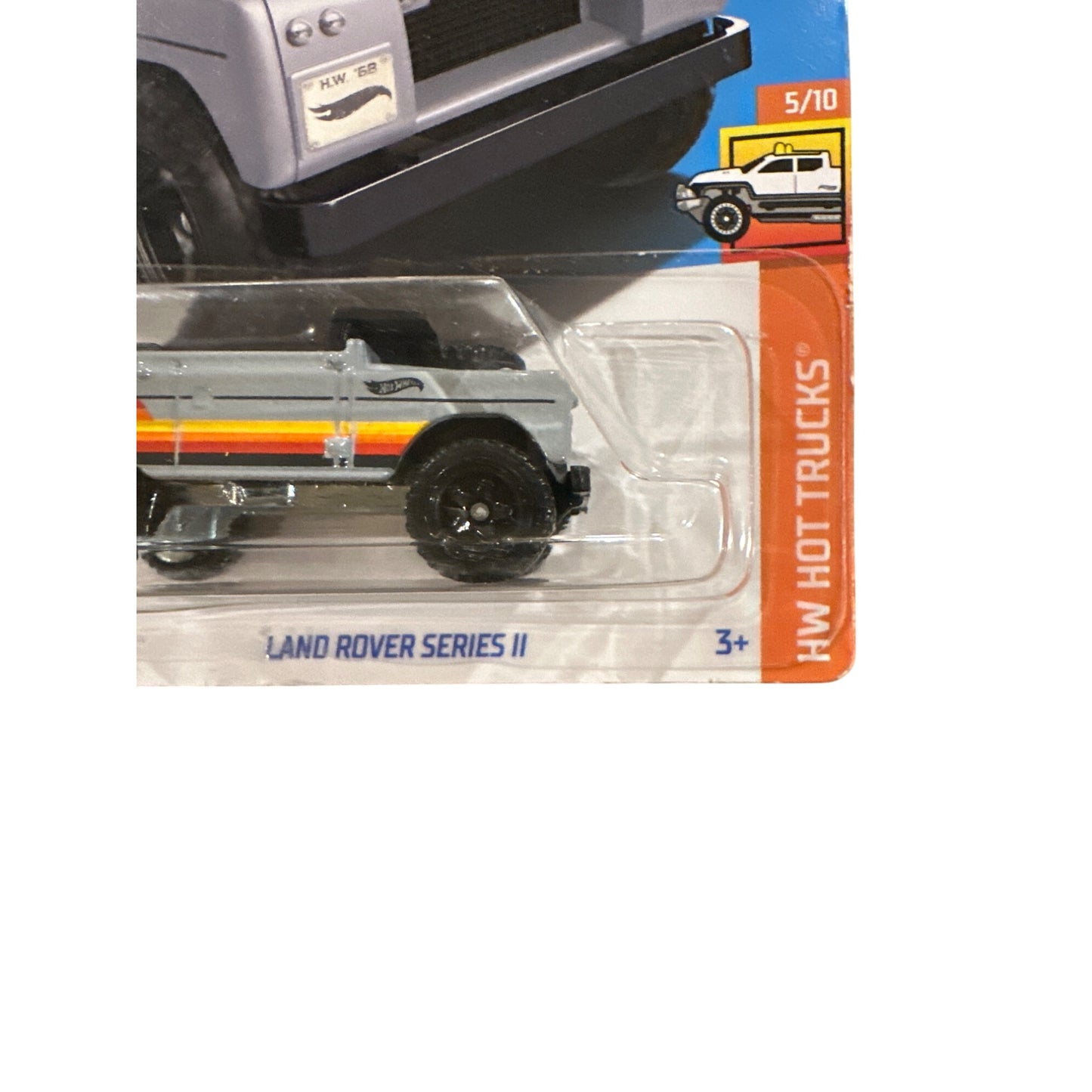 92/250 Hot Wheels Die-Cast Car Land Rover Series II 5/10 HW Hot Trucks Silver