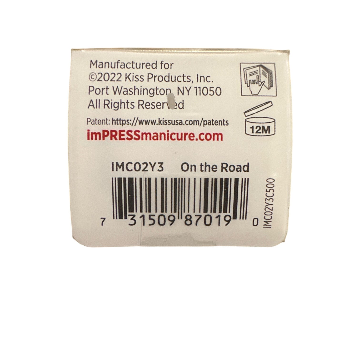 imPRESS Color 30 Nails ON THE ROAD Short Square Matte Black Press-On Finish