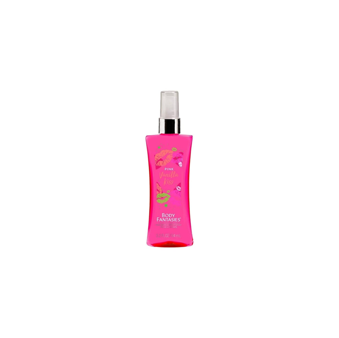 1 x 3.2 fl oz Body Fantasies Pink Vanilla Kiss Fantasy Body Spray