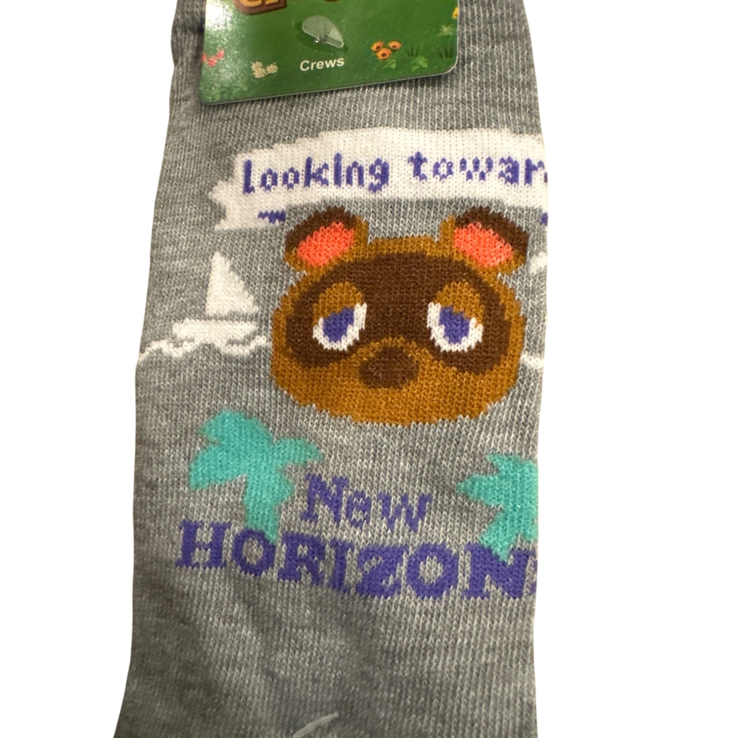 Animal Crossing New Horizons Crew Socks 2-Pairs Nintendo Fits Shoe Sizes 6-12