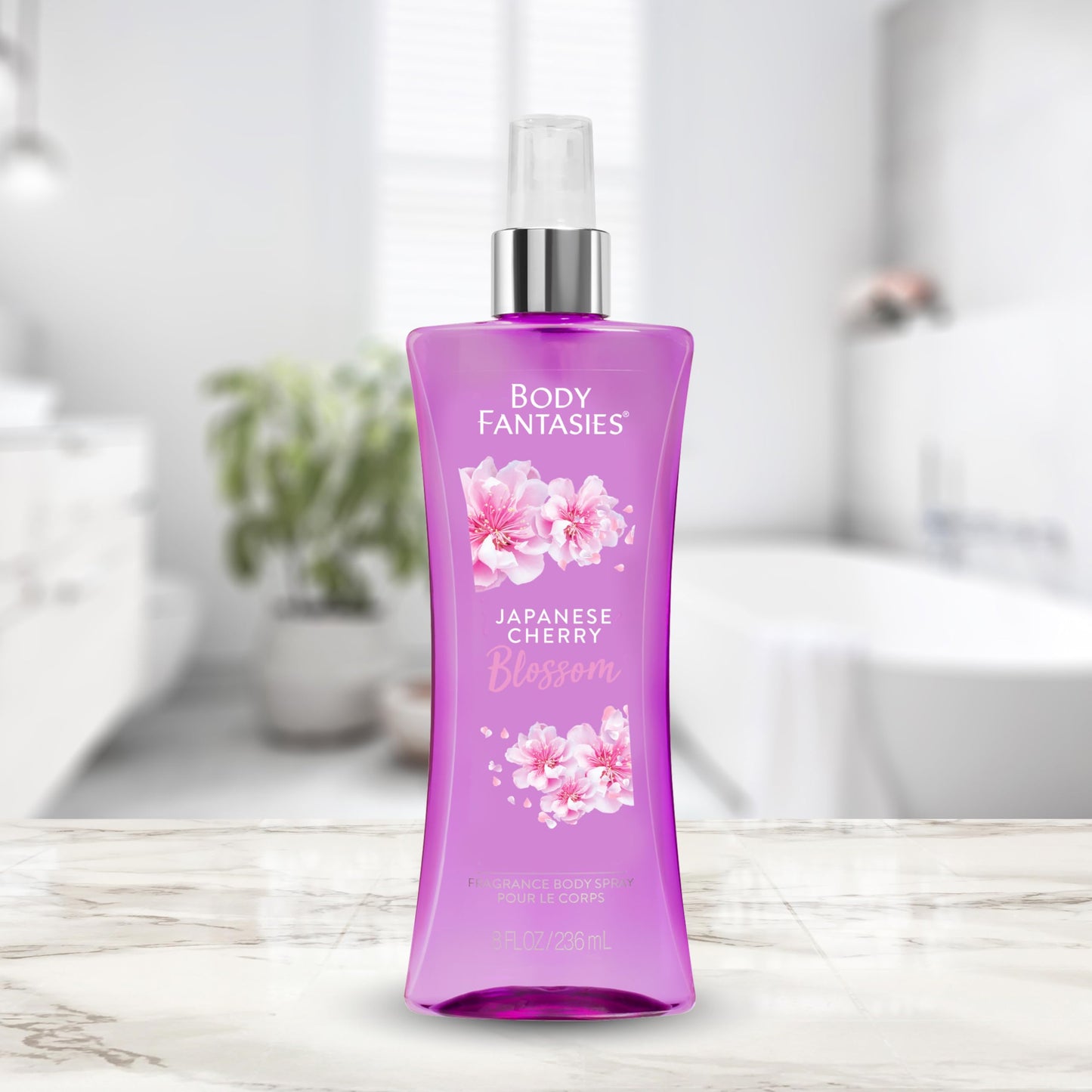 1 x 8 fl oz Body Fantasies Signature Fragrance Body Spray, Japanese Cherry Blossom