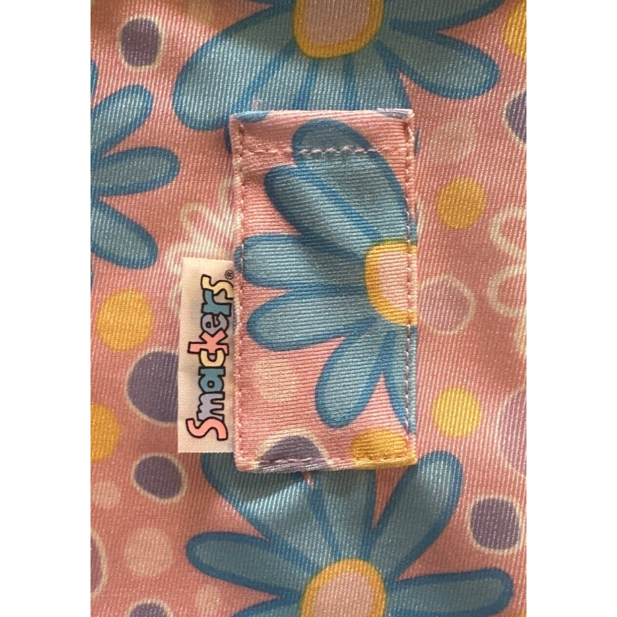 Vintage Bonne Bell Lip Smacker Pink+Flowers Stretch Book Cover 8" x 7"+ & Pocket