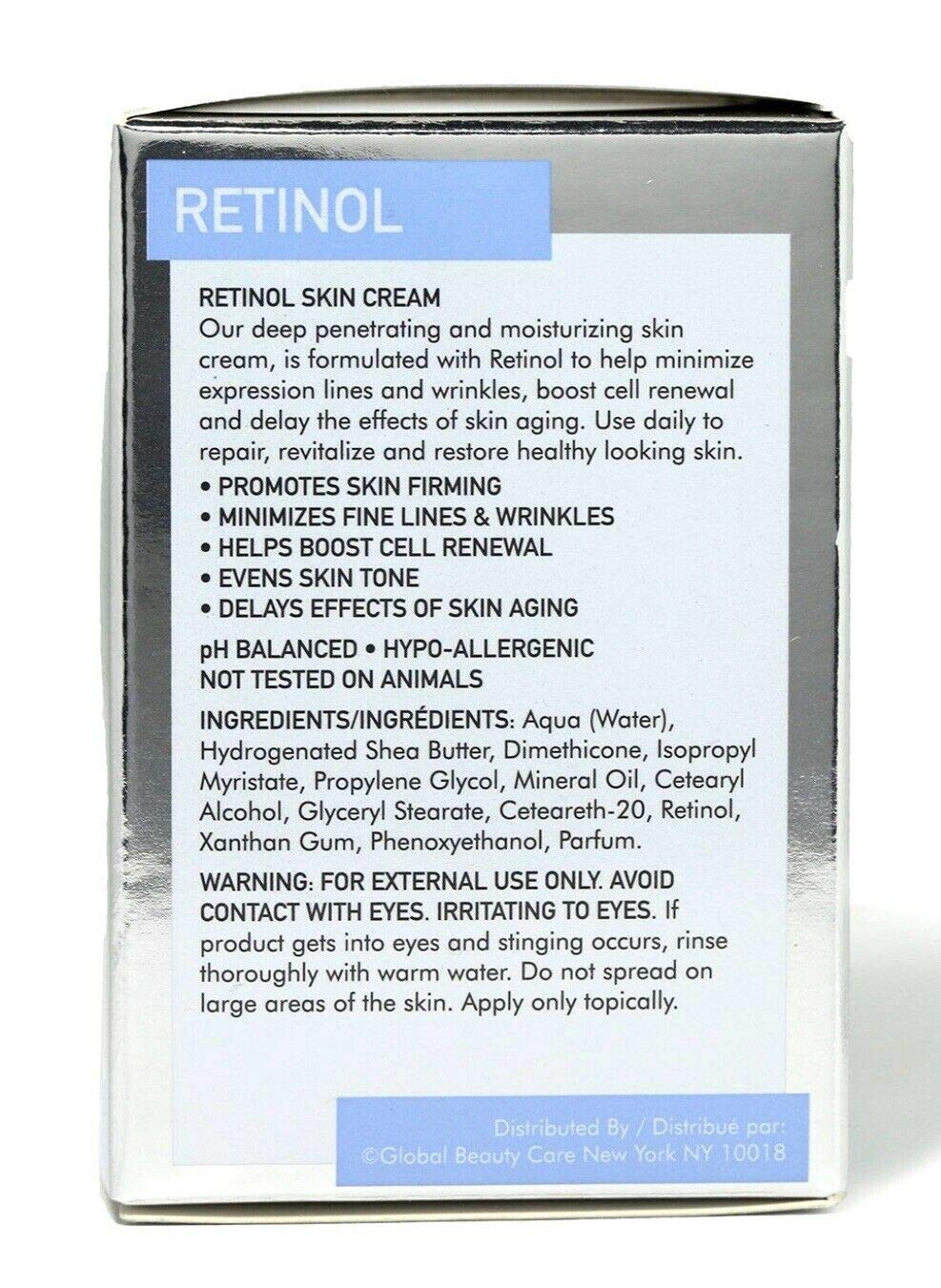 1 x 1.7 oz Global Beauty Care Retinol Anti-Wrinkle Anti-Aging Premium Skin Care Cream