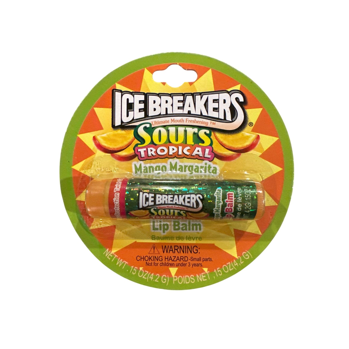 Lotta Luv ICE BREAKERS SOURS Candy MANGO MARGARITA Flavored Lip Balm Collectible