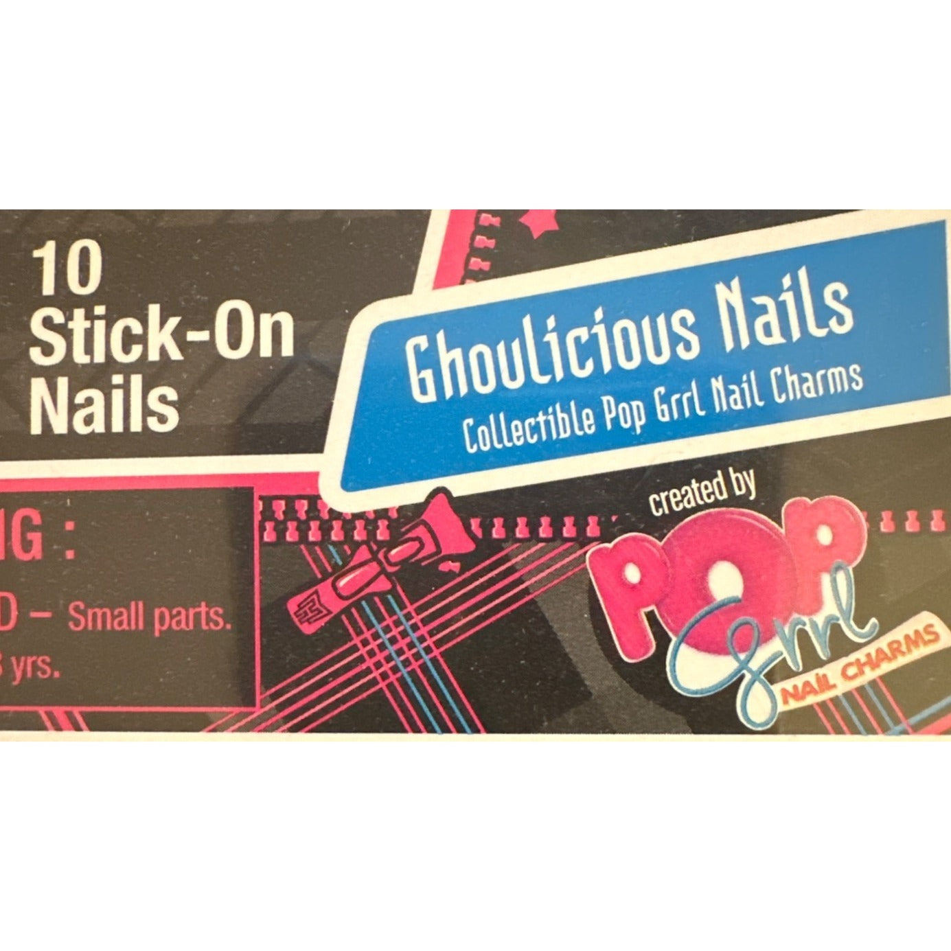 Monster High Ghoulicious Nails 10 Stick-On Nail Charms By Pop Girl Skulls & Art