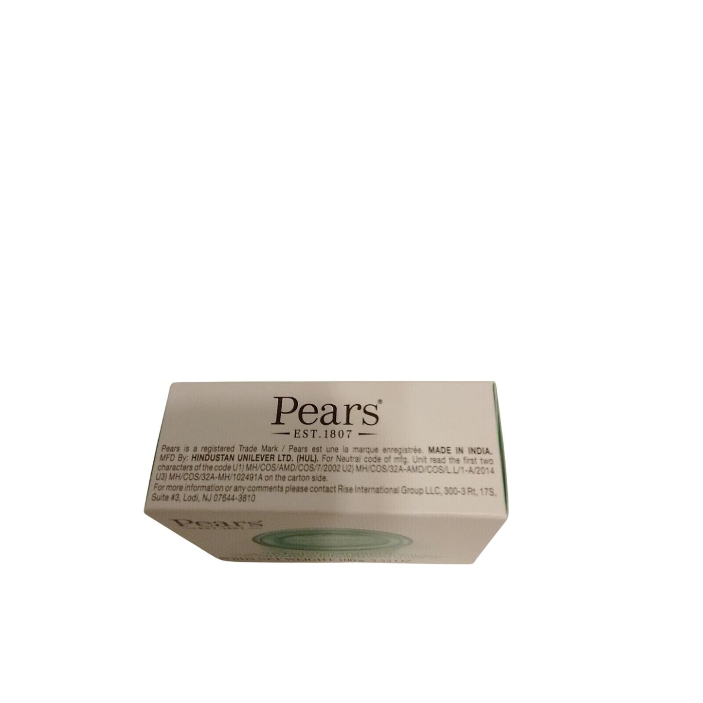 Pears Transparent Soap Bar 3.53 oz With Lemon Flower Extracts Gentle & Pure