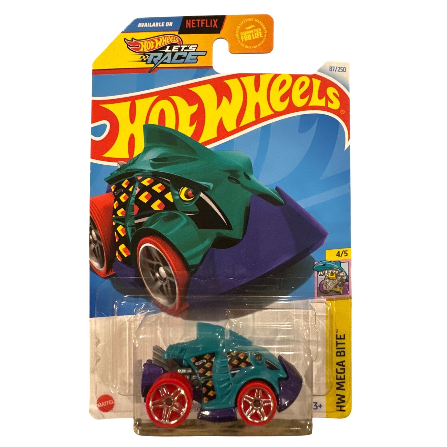 87/250 Hot Wheels Die-Cast Car Piranha Terror 4/5 HW Mega Bite Teal Purple Red