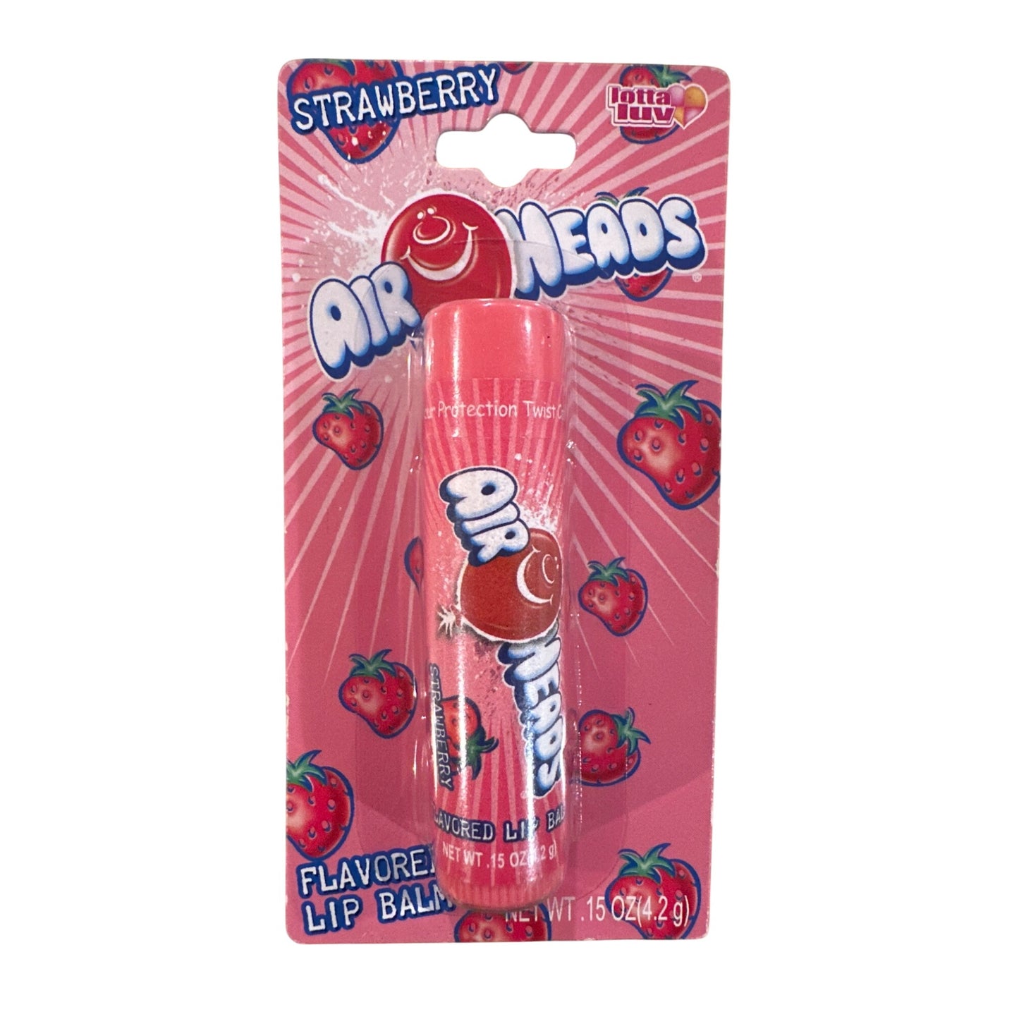 Lotta Luv AIR HEADS Candy STRAWBERRY Flavored Lip Balm Discontinued Collectible