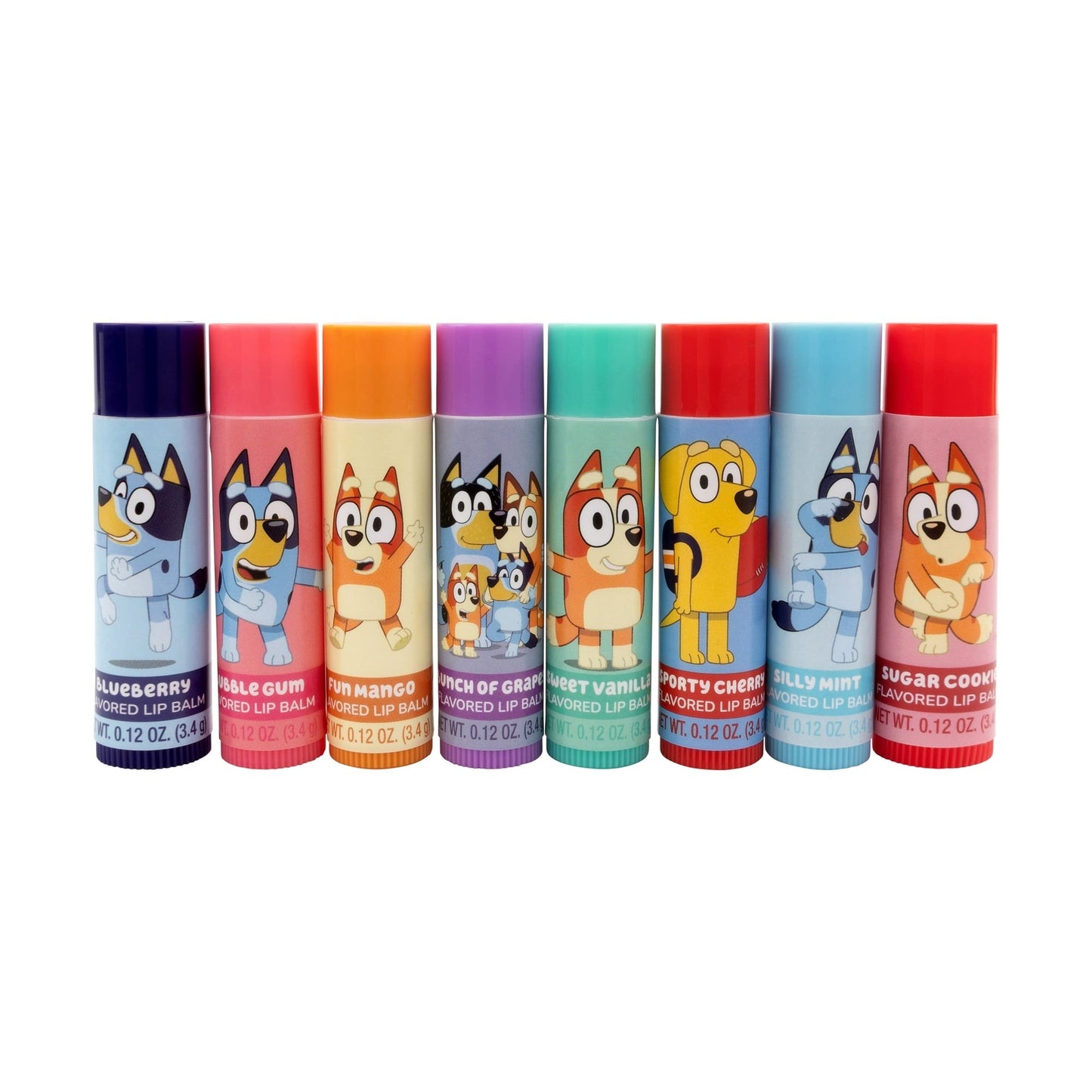 Bluey 8-Pack Tear & Share Flavored Lip Balms Kids Valentines Day Giveaway Cards