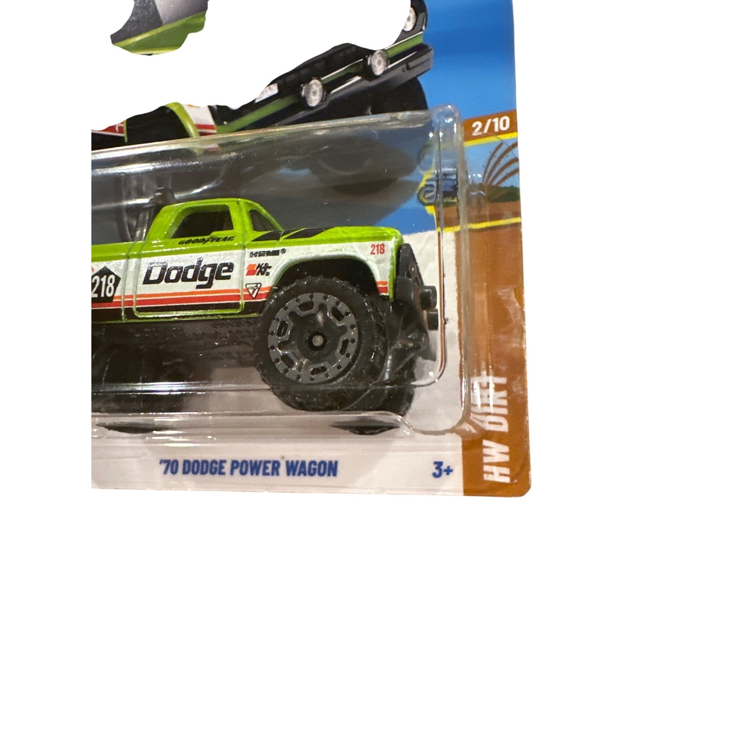 56/250 Hot Wheels Die-Cast Car 70 Dodge Power Wagon 2/10 HW Off-Road Green Black