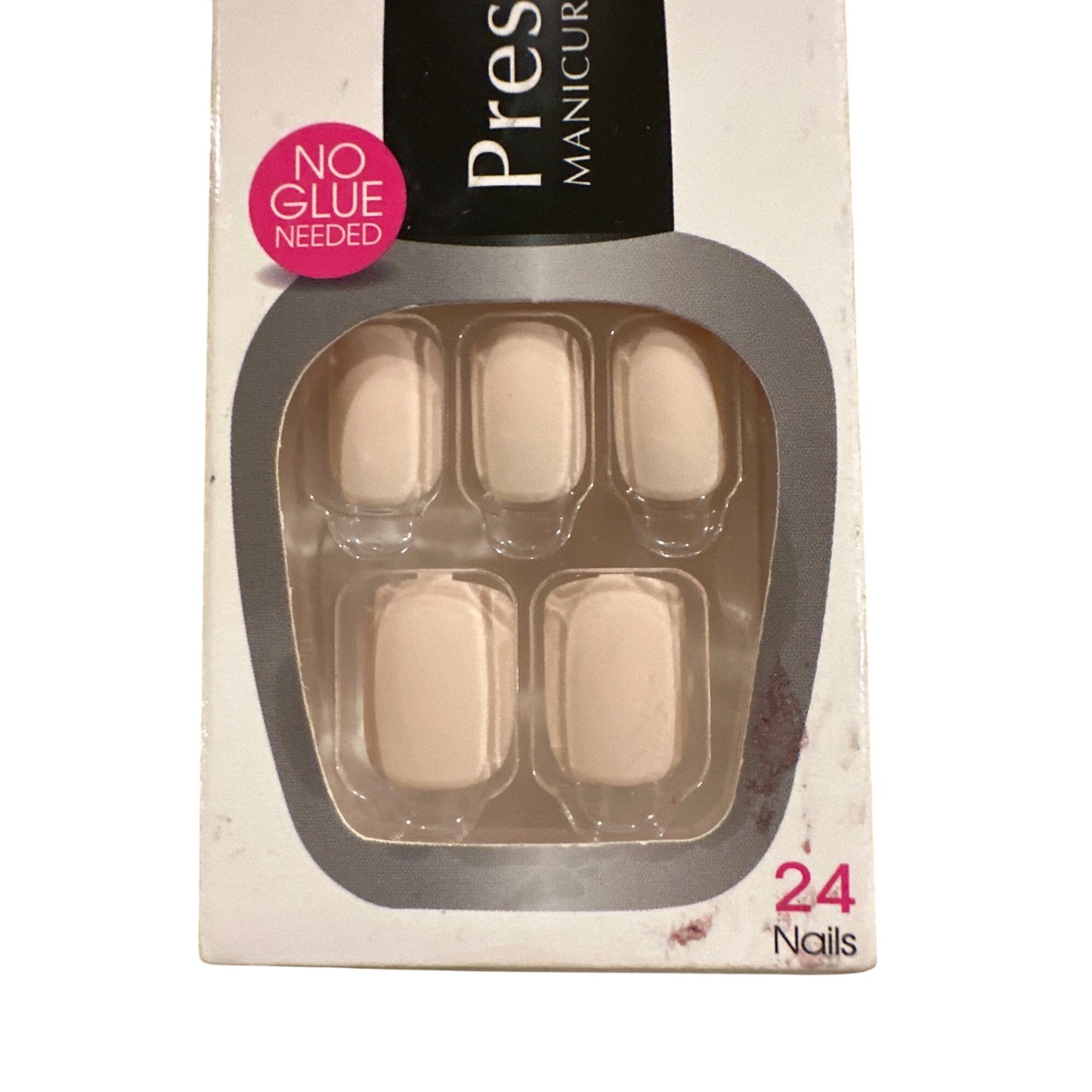 Kiss Press-On 24 Nails STICKY SWEET Short Length Square Shape Matte + Nude Color