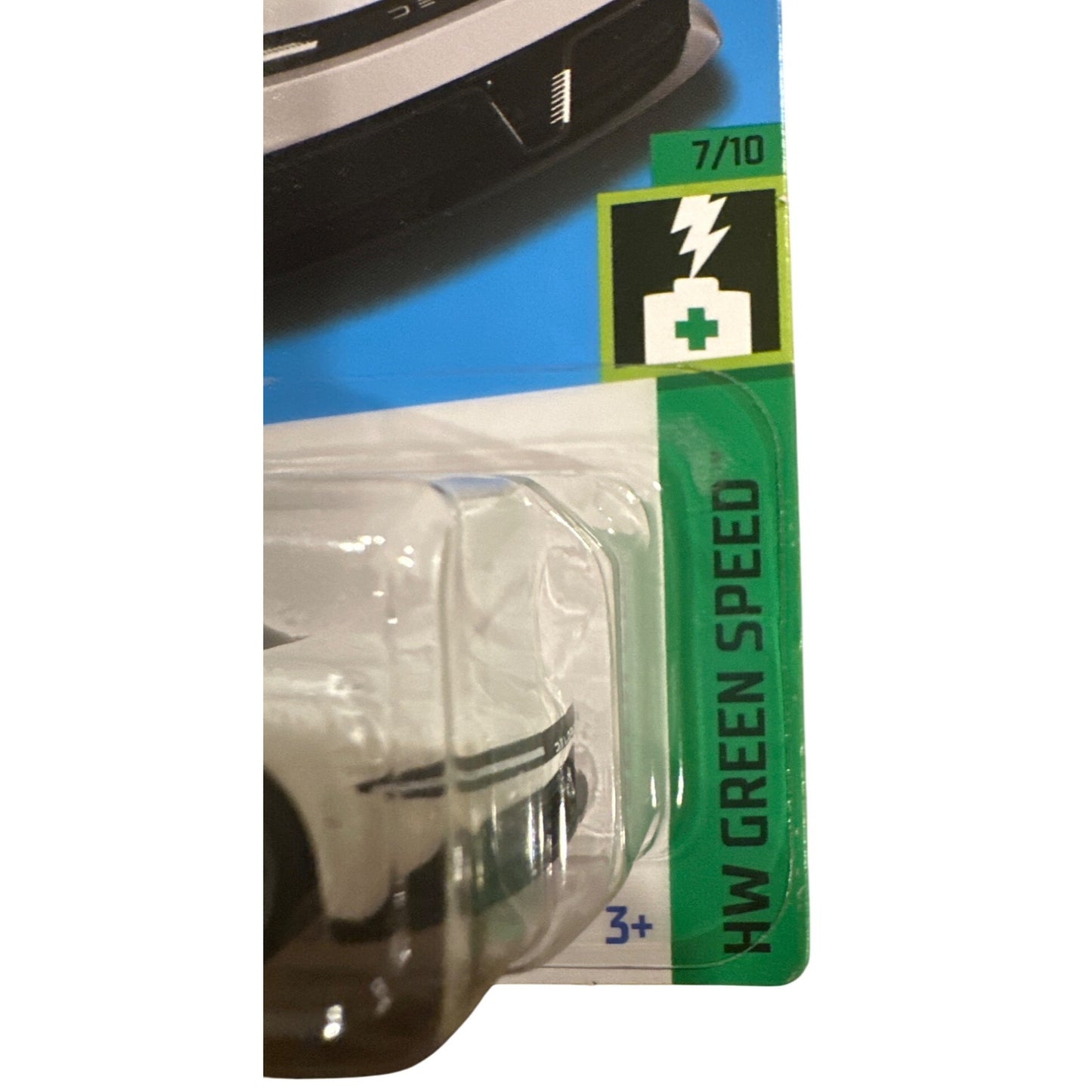 85/250 Hot Wheels Die-Cast Car White Delorean Alpha5 7/10 HW Green Speed