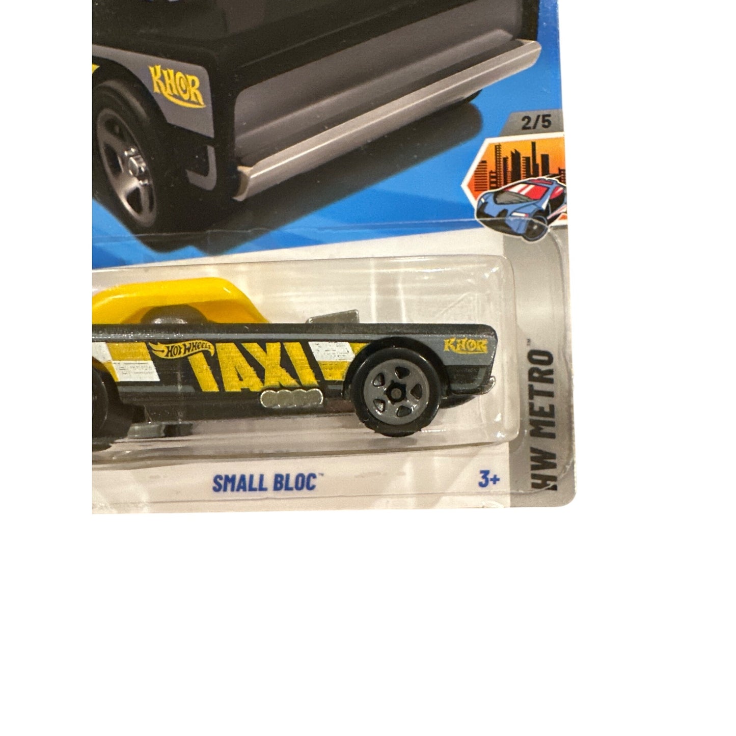 7/250 Hot Wheels Die-Cast Car Small Bloc Taxi 2/5 HW Metro Black Yellow Silver