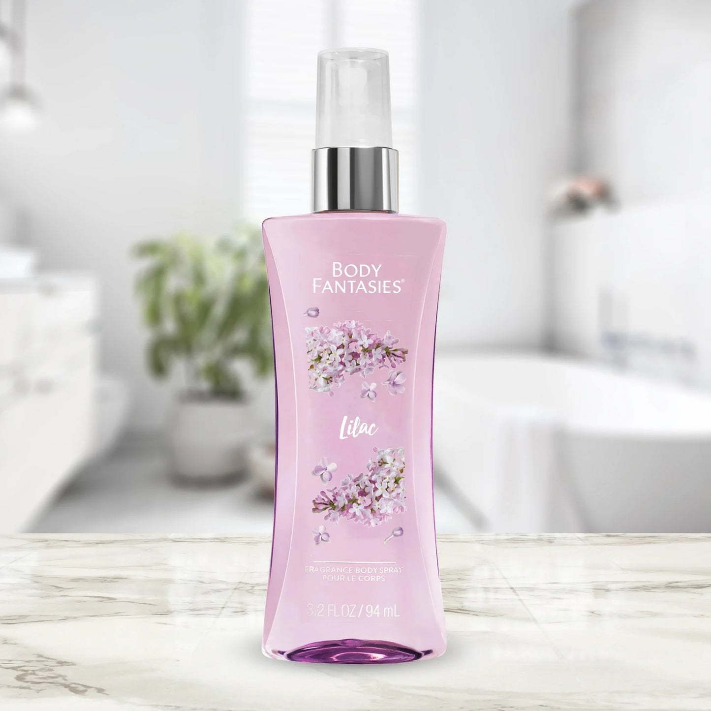 Body Fantasies Lilac Fragrance Body Spray 3.2 Fl Oz Vegan & Paraben/Cruelty-Free
