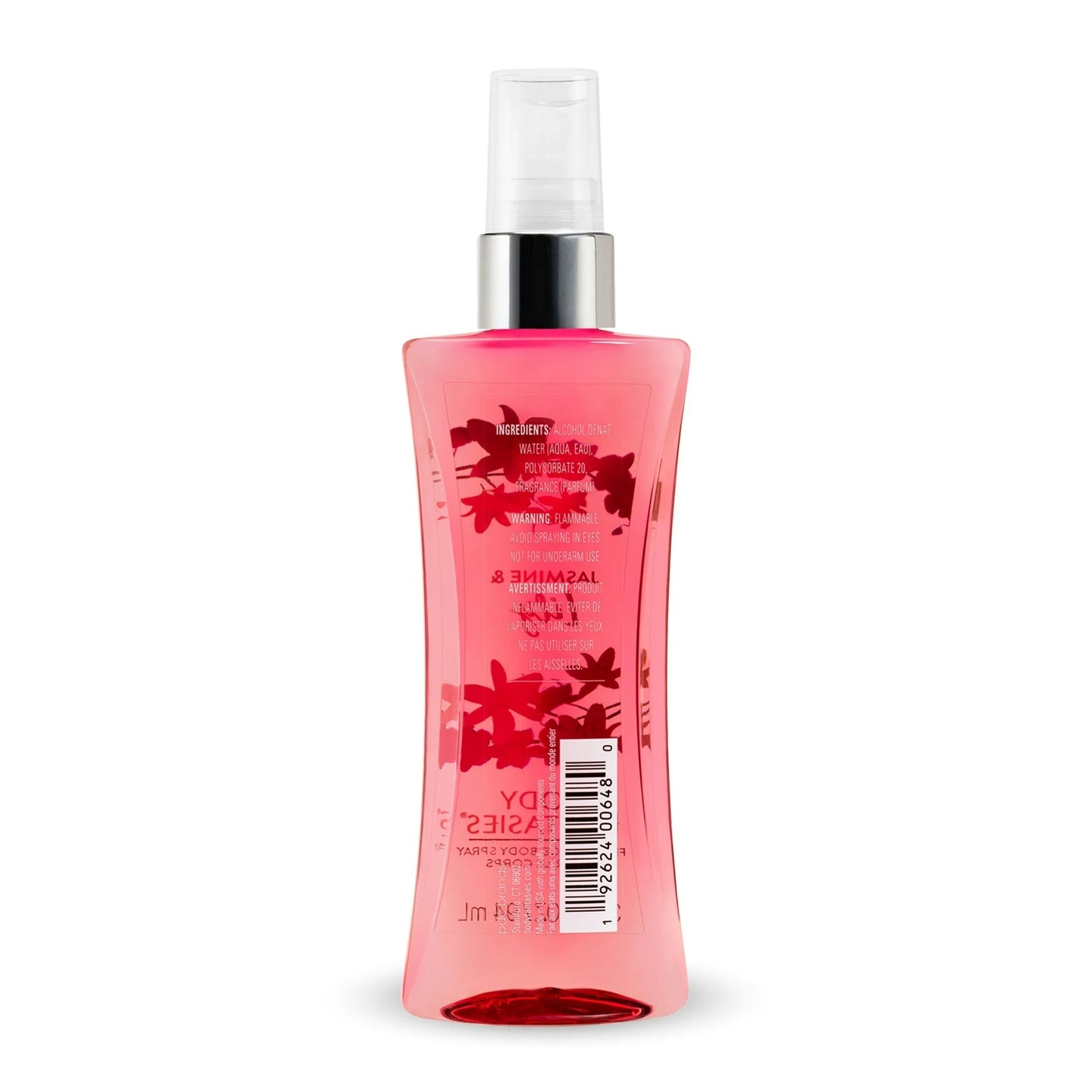 Body Fantasies Jasmine & Lily Fragrance Body Spray 3.2 Fl Oz Vegan Paraben-Free