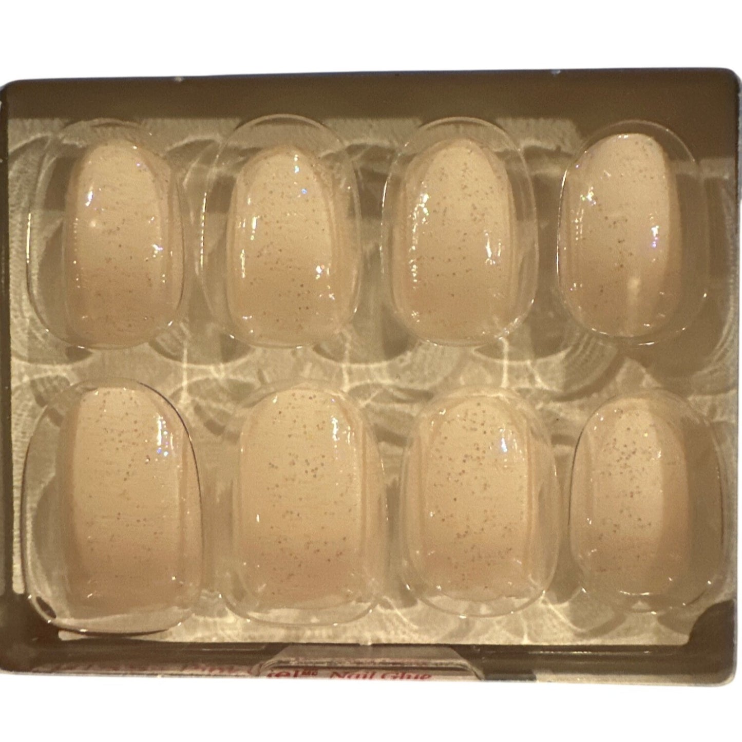 Kiss Gel Fantasy 28 Nails Dream Dust Short Oval Shimmer Nude Lightweight W/ Glue