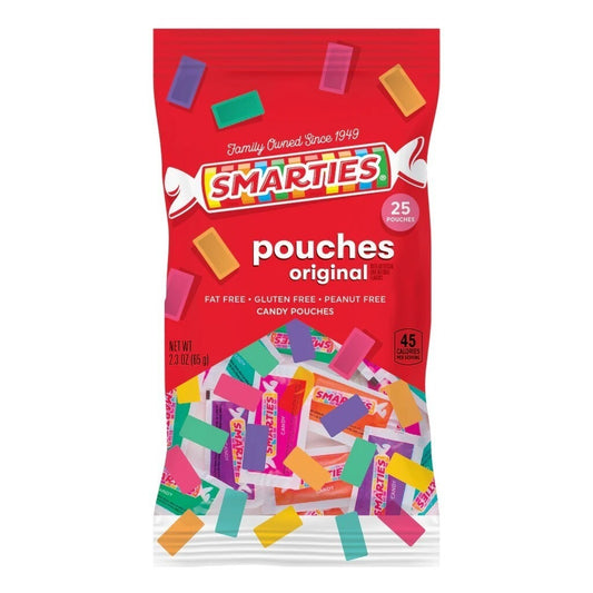 2.3 Oz Bag Smarties Original Candy Pouches Pack Of 25 Gluten/Peanut/Dairy-Free