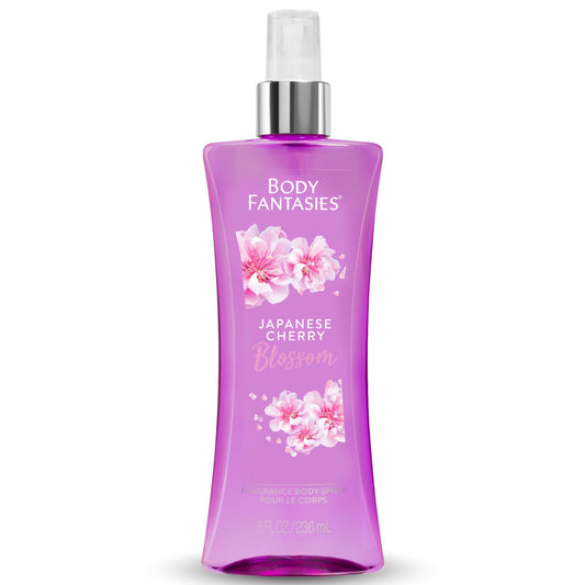 1 x 8 fl oz Body Fantasies Signature Fragrance Body Spray, Japanese Cherry Blossom