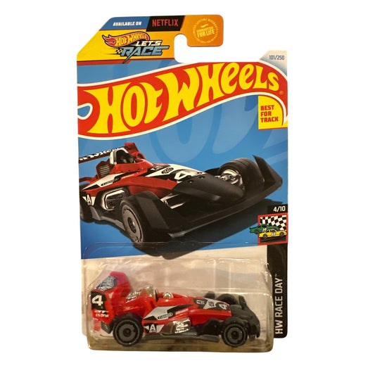 101/250 Hot Wheels Die-Cast Car HW-4-Trac 4/10 HW Race Day Red Black White