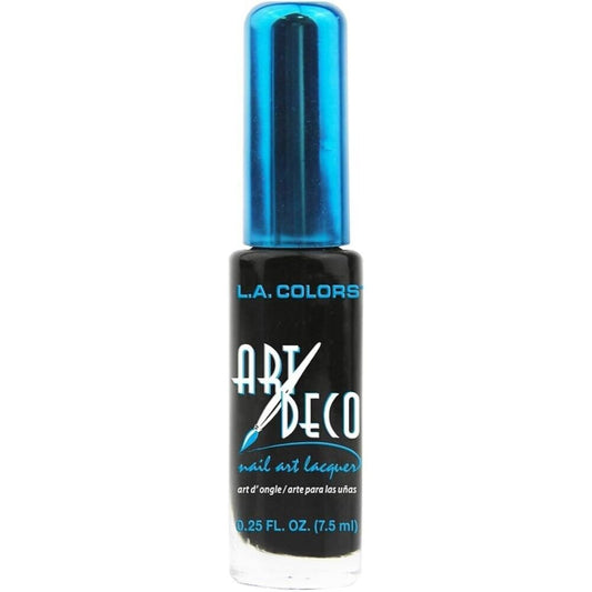 1 x LA COLORS Art Deco Nail Art Black Polish Thin/Precision/Pointed Design Brush