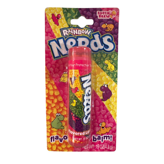 Lotta Luv NERDS Candy RAINBOW Flavored Lip Balm Rare Discontinued Collectible