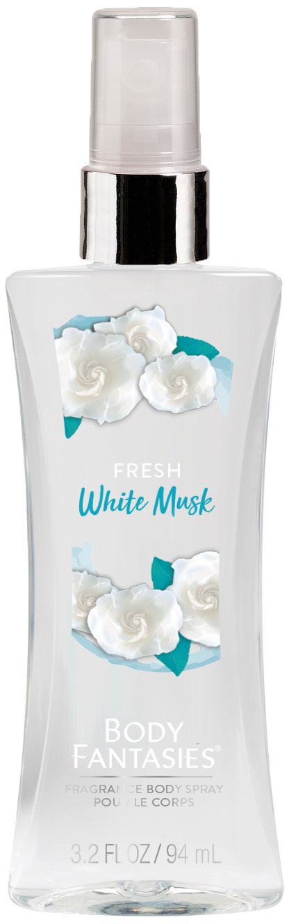 Body Fantasies Signature Fragrance Body Spray ~ Fresh White Musk ~ Travel Size 3.2oz (Quantity 1)