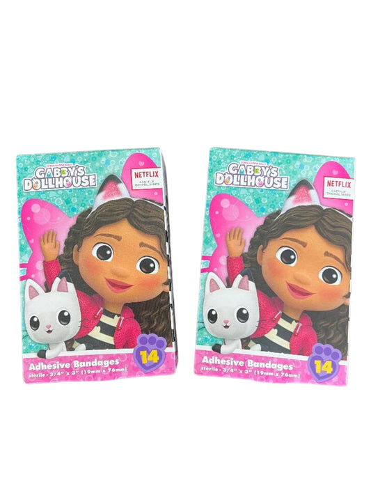 2 x Gabby's Dollhouse Adhesive Bandages 28 Bandages (14 per box)