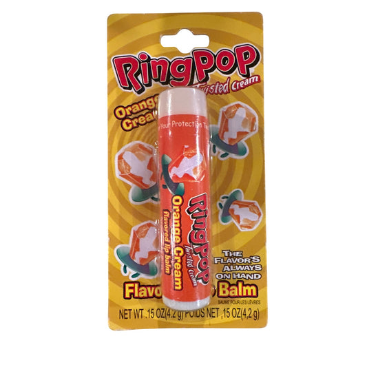 Lotta Luv RING POP Candy ORANGE CREAM Flavored Lip Balm Discontinued Collectible