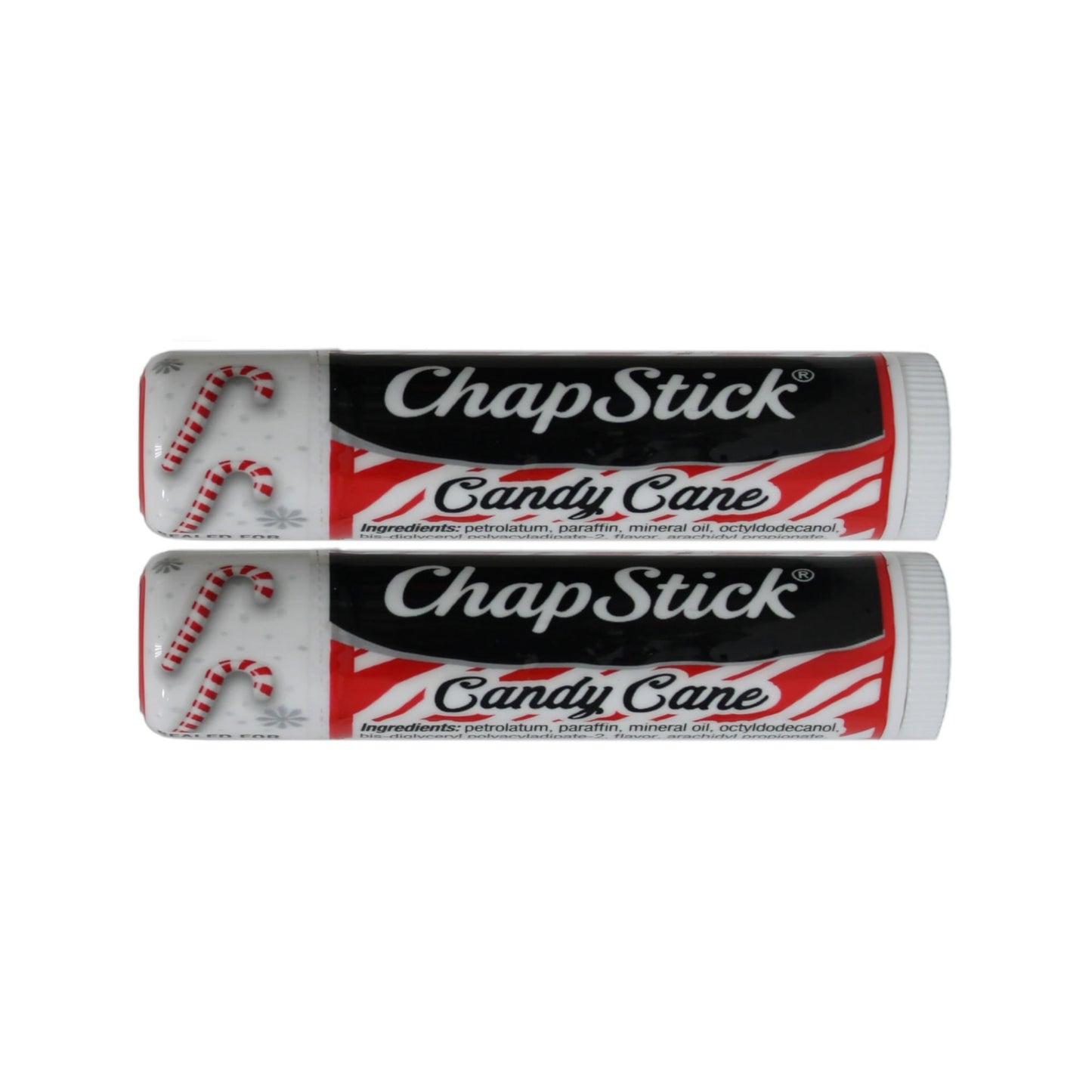 2 x Candy Cane Chapstick Limited Edition Flavored Lip Balm Holiday/Christmas