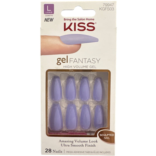 Kiss GEL FANTASY 28 Nails Long Ballerina Matte Lavender/Purple Smooth+Sculpted