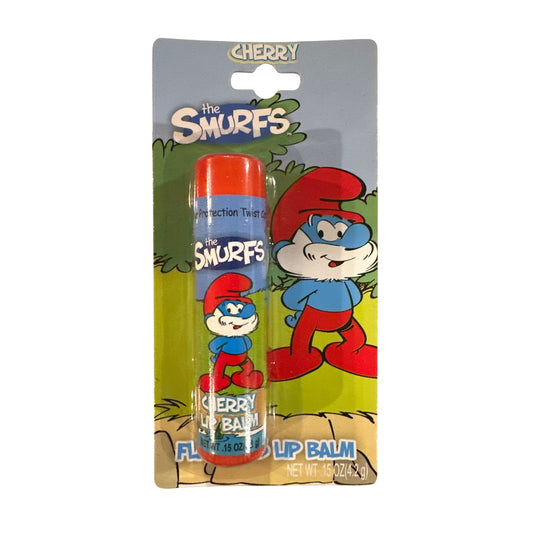 Lotta Luv THE SMURFS PAPA SMURF Cartoon CHERRY Flavored Lip Balm Discontinued