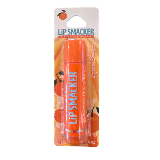 Lip Smacker TANGERINE MANDARIN Flavored Collectible Lip Balm Orange Red White
